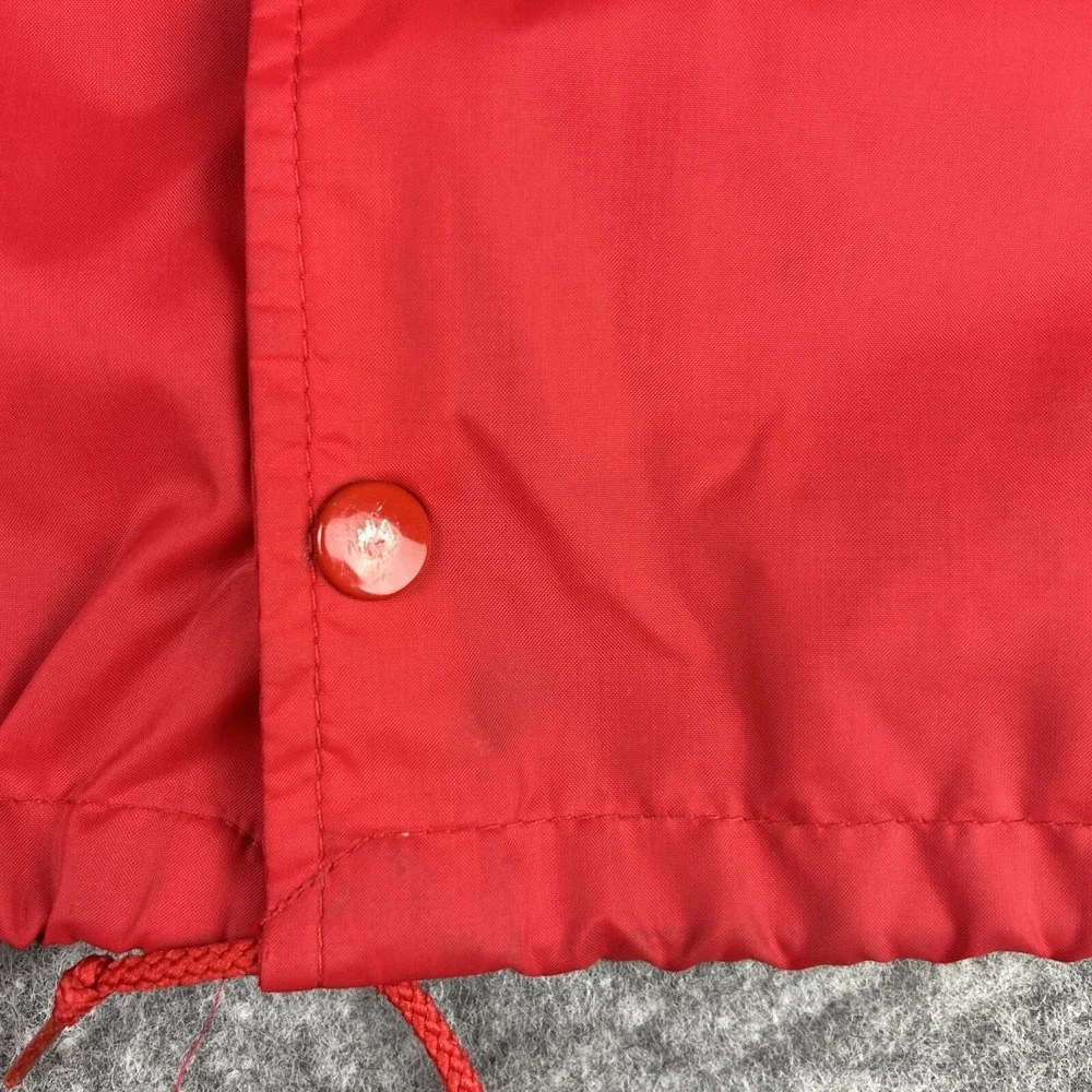 Vintage 70's Martinsville 500‎ Speedway Size M Red Windbreaker Jacket Button Up